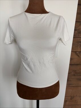 Re Ona White Short Sleeve Crewneck Tee